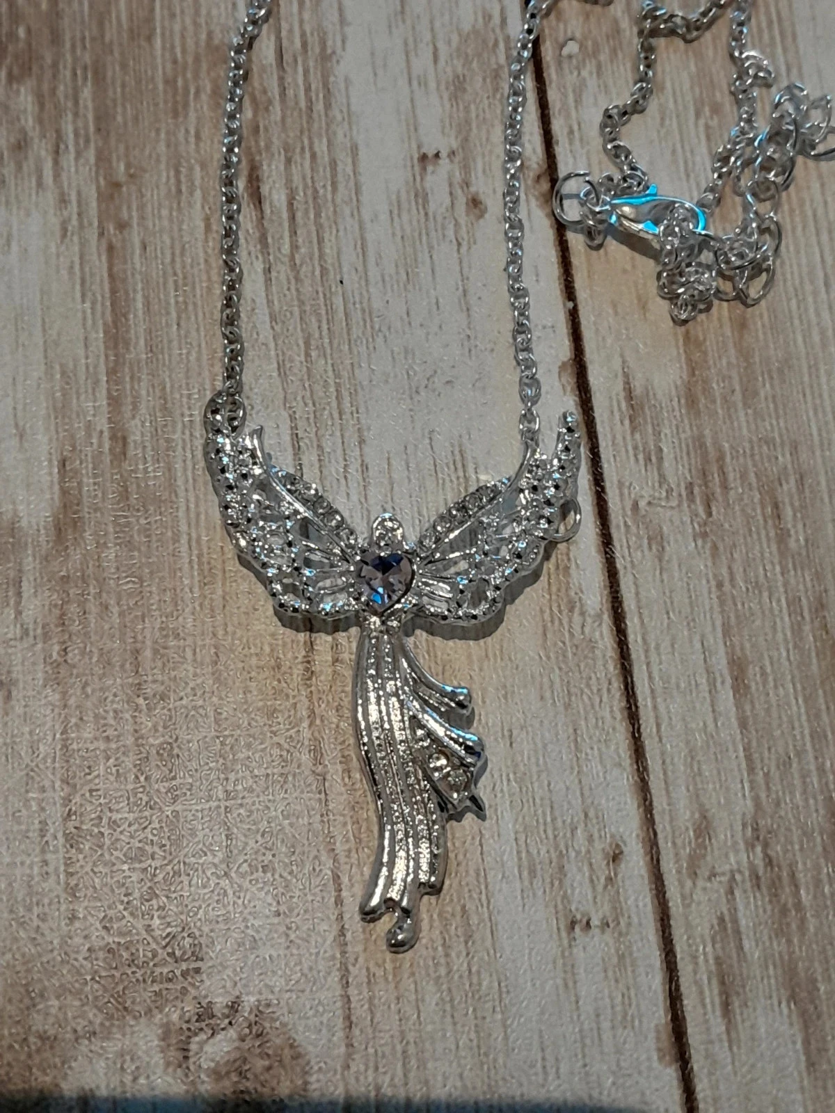 Colar com Anjo, cor prateada – photo 2
